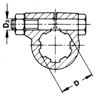 6740150KR Tuleja profilowa, 1 3/8 Z6, L- 65 mm