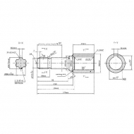 671020KR Redukcja adapter wału WOM na klin, wewn. fi  25 klin 8 mm zewn. 1.3/8" Z-6