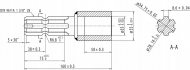 671008KR Redukcja wału WOM profilowana, wewn. Ø 35 mm zewn. 1.3/8" Z-6 L-165 mm Kramp