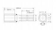 671018KR Redukcja wału WOM na klin, wewn. Ø 35 klin 10 mm zewn. 1.3/8" Z-6 L-162 mm Kramp