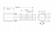 671017KR Adapter, redukcja WOM na klin, wewn. fi  30 / 6 frezów 34,9mm