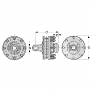 146354001 Sprzęgło cierne Comer RF6, 1 3/8 Z6, seria T50/V50, 1200Nm