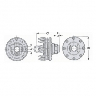 146364003 Sprzęgło cierne Comer, 1 3/4 Z6, seria T60/V60