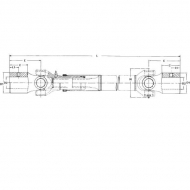 EDS160650252 Widełki piasty D=25 z kl. 8mm M8 45º