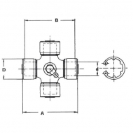 EDS13120000 Zestaw krzyżowy, 120 CS 35x97 mm