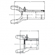 EDS18100P351 Widełki z element przesuwny K=110 25°