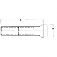 EDS191200451 Końcówka wałka do przyspawania, profil 45 x 2,5, L-220 mm, D-63,15 mm
