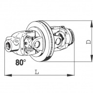 3583830351310 Przegub krzyżowy Walterscheid, zewn. 1 3/8 Z6, wewn. na rurę 1b, seria W2480