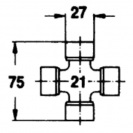 210000 Krzyżak wału, Ø 27x75.0 mm, 2300 Walterscheid 1044444