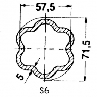 754600 Rura profilowa S6 2900mm