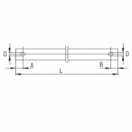 1699747 Rura profilowana 680x22x14 mm