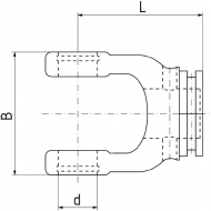 351300 Widłak wewnętrzny na rurę seria W, 1B, W2400