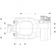 3583310 Widełki QS Walterscheid, zewn., szerokokąt., 1 3/8-Z6, seria P480