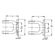 103103 Widły kołnierzowe seria W, 100 mm, W2100