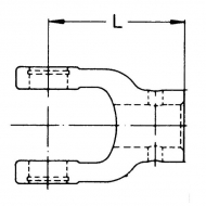 362400 Widłak zewnętrzny z otworem na kołek seria W, Ø 40 mm rowek 13 mm, W2500