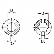 352413 Widłak zewnętrzny z otworem na kołek seria W, Ø 40 mm rowek 13 mm, W2400