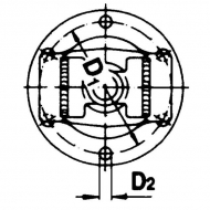 351950 Widły kołnierzowe Walterscheid, TK138, D-160 mm, seria 2450