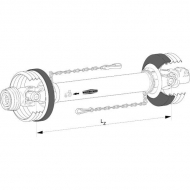 W2400560 Wał przegubowy 1100 Nm, SD 25, seria W2400, L-560 mm