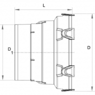 850100 Kołpak ochronny Walterscheid, SD15 FLEXO, D-136 mm, L-164 mm, seria W2280