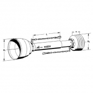 SC251000WWZ Rura ochronna Walterscheid, 2 x szerokokąt., L-1000 mm