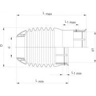 862405 Tulejka redukcyjna ochronna Walterscheid, PG20 R5, D-185 mm, L-157 mm