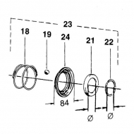 551712 Pierścień sprzęgła, K31-K36 87 x 75 x 4 mm