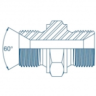 DNB24A Złącze proste gwint zewnętrzny BSP DIN 3852A, 1-1/2", 1 1/2x1 1/2, 1 1/2x1 1/2'