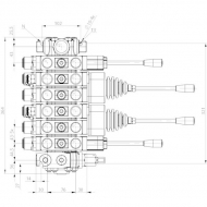 MBVA6001 Rozdzielacz hydrauliczny sekcyjny Mikrus - 6 sekcji
