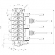 MBVA7001 Rozdzielacz hydrauliczny sekcyjny Mikrus - 7 sekcji