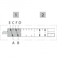 DFE1406001 Zawór 6/2 DFE140/6 12Vdc 1/2