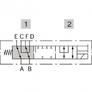 DFE0526002L Zawór 6/2 24DC 3/8" wyciek 210 bar