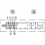 DFE0526002L Zawór 6/2 24DC 3/8" wyciek 210 bar