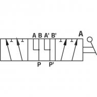 DH056A Rozdzielacz obrotowy 6-drogowy, typ A 3/8 BSP Oleodinamica Marchesini
