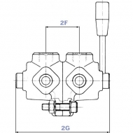 DH206A Rozdzielacz obrotowy 6-drogowy, typ A 1/2 BSP