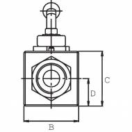 KHR06B Zawór kulowy 2/2, G3/8"