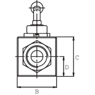 KHS8L Zawór kulowy 2-drożny, M14 x 1,5 (C000-BKH-08L)