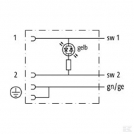 SP888NG101500 Wtyczka podwójna NG10 1500 mm