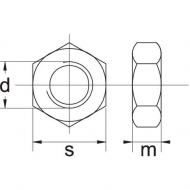 93436BL Nakrętka lewa kl. 8 Kramp, M36x3,0 mm, lewy gwint 
