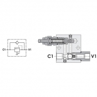 FPSQD05001 Ciśnieniowy zawór sekwencyjny 3/8" FluidPress