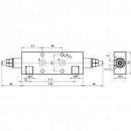 FPO50D382F35 Zawór wyrównawczy 3/8" flangab FluidPress