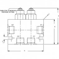 CB10AV3B1E1004 Zawór zwrotny podwójny 1/2"