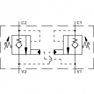 CB10AV3B1E1004 Zawór zwrotny podwójny 1/2"