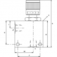 PU12001 Zawór regulacji przepływu 2-drożny PU 12 10A 08 A M