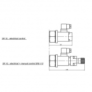 SR102005012 Zawór regulacji 3-drogowy SR102-005-012 12VDC