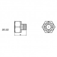 SR102005012 Zawór regulacji 3-drogowy SR102-005-012 12VDC