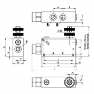 FPVP38ST 3-drożny regulator przepływu 30-50st.