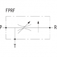 FPRF12G 3-drożny regulator przepływu 1/2 50-9