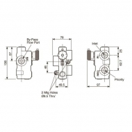 VFD120RD030J Zawór regulacji przepływu 3-drożny. 0-11 l/min Webtec