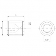 SSM6607 Zwężka M6 Ø 0,7 mm Stal