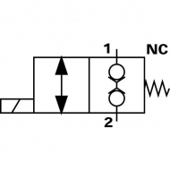 EW10A001 Zawór elektromagnetyczny 2/2 3/8 NC 12 V